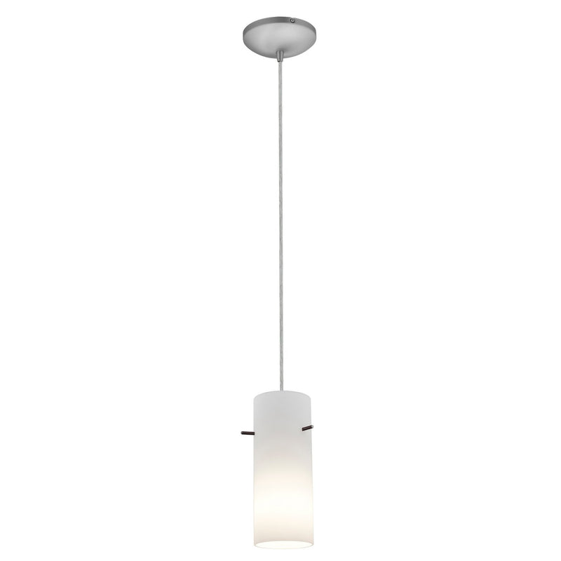 Cylinder Cable Mini Pendant in Brushed Steel