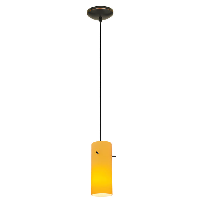 Cylinder 1-Light Pendant in Oil Rubbed Bronze Finish