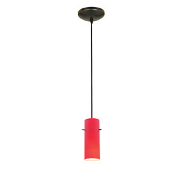 Cylinder 1-Light Pendant in Oil Rubbed Bronze Finish