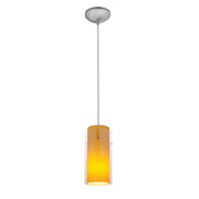 Glass'n Glass Cylinder 1-Light Pendant - Lamps Expo