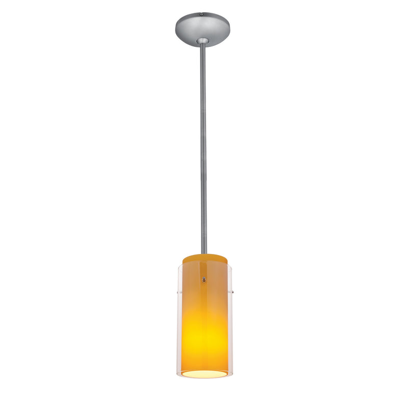 Glass'n Glass Cylinder 1-Light Pendant - Lamps Expo
