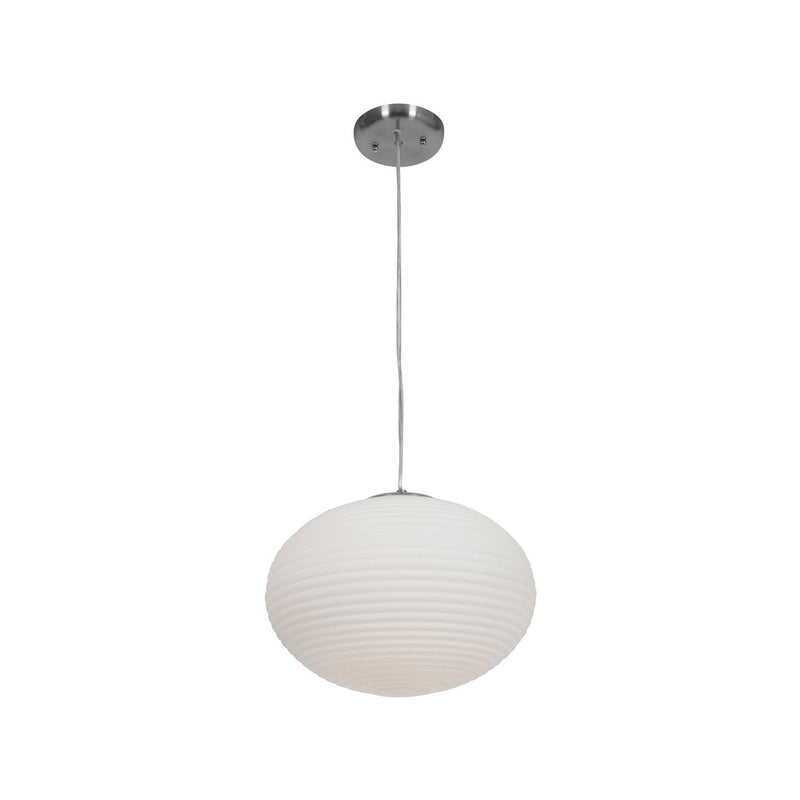 Callisto 2-Light Pendant in Brushed Steel