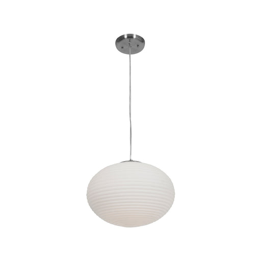 Callisto 2-Light Pendant in Brushed Steel