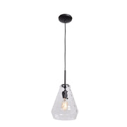 Clear Geo Mini Pendant in Black