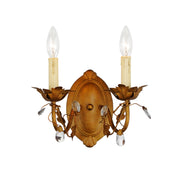 Elegante 2-Light Wall Sconce in Etruscan Gold - Lamps Expo