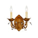 Elegante 2-Light Wall Sconce in Etruscan Gold - Lamps Expo