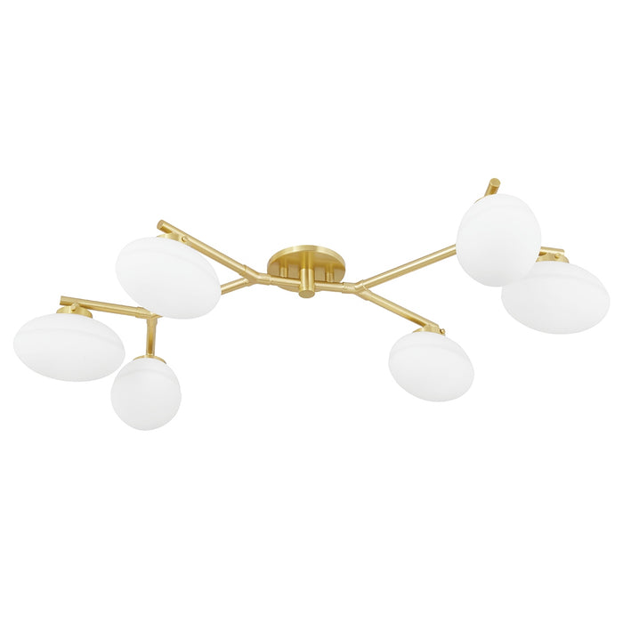 Wagner Six Light Semi Flush Mount