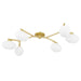 Wagner Six Light Semi Flush Mount