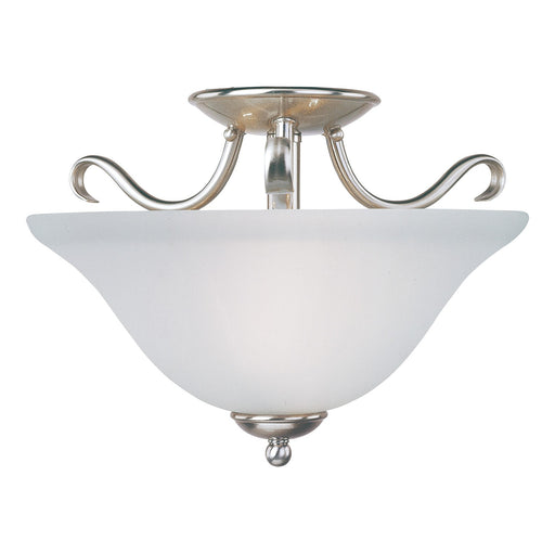 Basix Two Light Semi-Flush Mount in Satin Nickel
