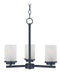 Corona Three Light Chandelier in Black