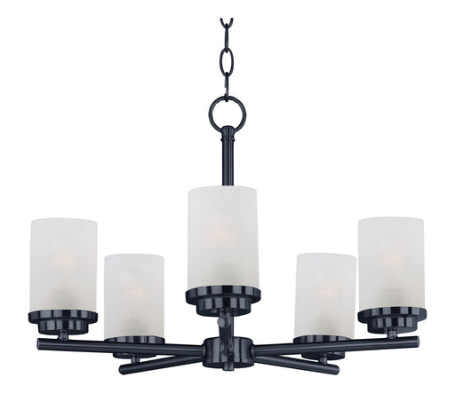 Corona Five Light Chandelier in Black
