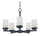 Corona Five Light Chandelier in Black