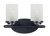 Corona Two Light Bath Vanity in Black