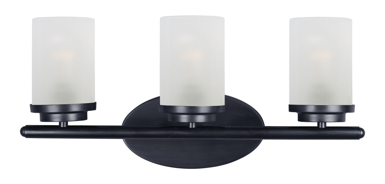 Corona Three Light Bath Vanity in Black