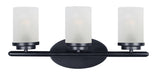 Corona Three Light Bath Vanity in Black