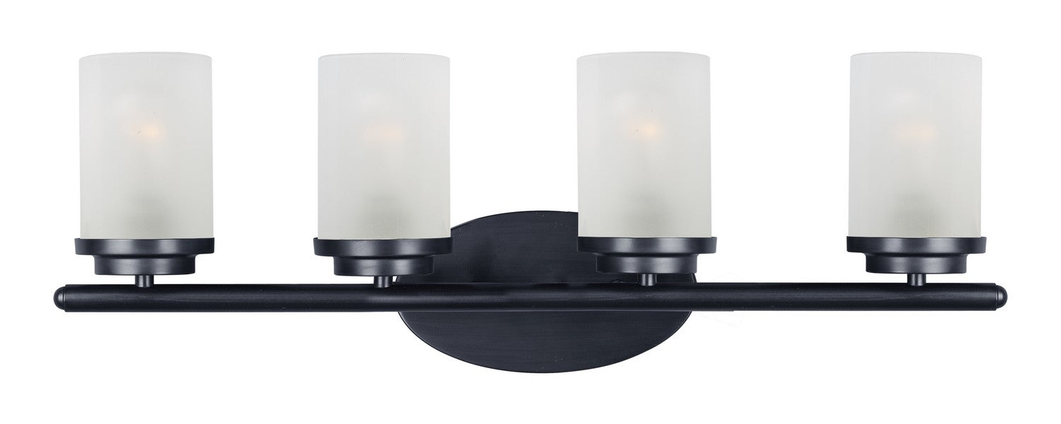 Corona Four Light Bath Vanity in Black