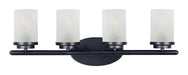 Corona Four Light Bath Vanity in Black