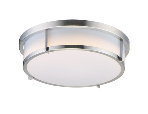 Rogue E26 Two Light Flush Mount in Satin Nickel
