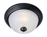 Essentials - 584x Three Light Flush Mount in Black