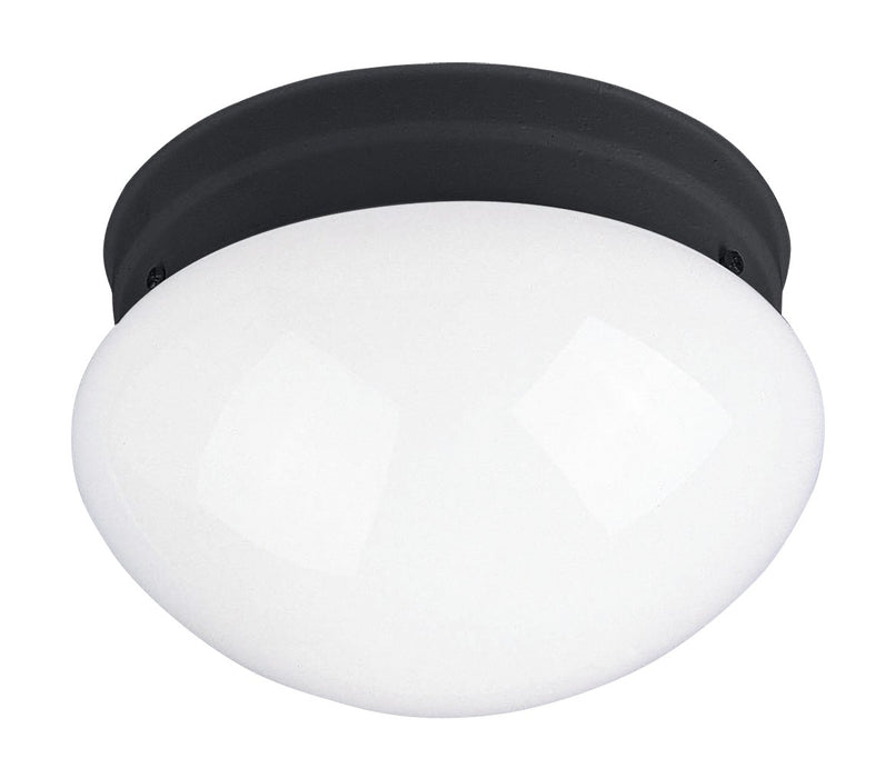 Essentials - 588x One Light Flush Mount in Black