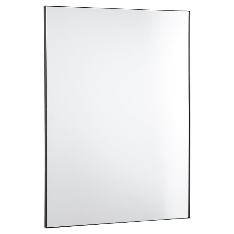 30" x 40" Rectangular Mirror in Matte Black