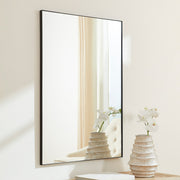 30" x 40" Rectangular Mirror in Matte Black