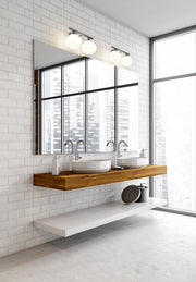 Neoma 2 Light 13.5" Vanity in Chrome in a room setting