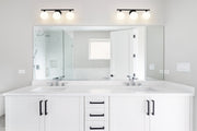 Neoma 3 Light 21.75" Vanity in Matte Black in a room setting
