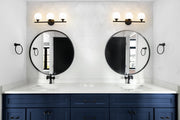 Neoma 3 Light 21.75" Vanity in Matte Black in a room setting
