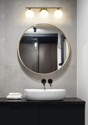 Neoma 3 Light 21.75" Vanity in Modern Gold in a room setting