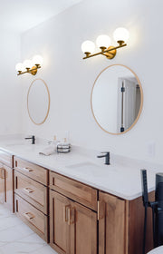 Neoma 3 Light 21.75" Vanity in Modern Gold in a room setting
