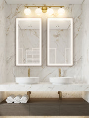 Neoma 4 Light 30" Vanity in Modern Gold in a room setting