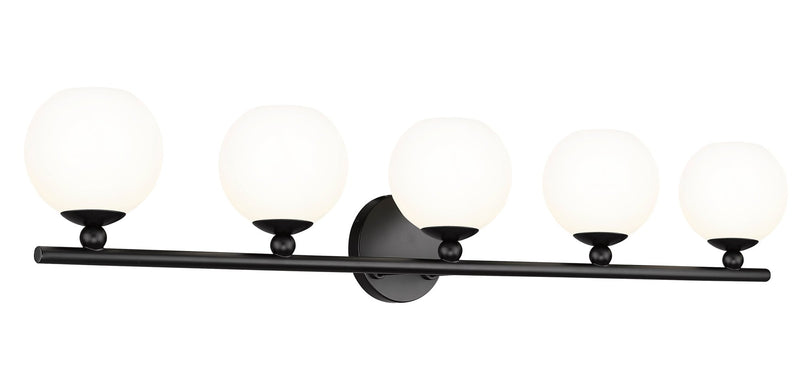 Neoma 5 Light 38.25" Vanity in Matte Black