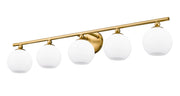 Neoma 5 Light 38.25" Vanity in Modern Gold