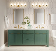 Neoma 5 Light 38.25" Vanity in Modern Gold in a room setting