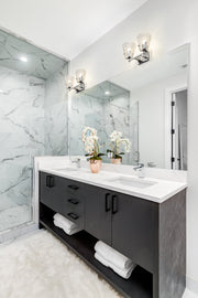Analia 2 Light 16.5" Vanity in Chrome in a room setting