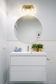 Analia 2 Light 16.5" Vanity in Modern Gold in a room setting