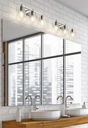 Analia 3 Light 26.25" Vanity in Chrome in a room setting