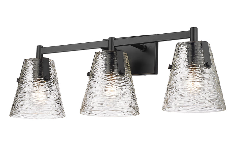 Analia 3 Light 26.25" Vanity in Matte Black