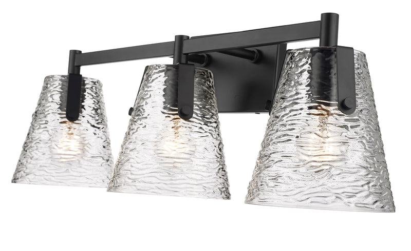 Analia 3 Light 26.25" Vanity in Matte Black