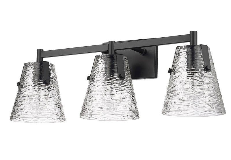 Analia 3 Light 26.25" Vanity in Matte Black