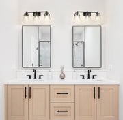 Analia 3 Light 26.25" Vanity in Matte Black in a room setting