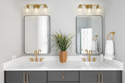 Analia 3 Light 26.25" Vanity in Modern Gold in a room setting
