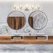 Analia 5 Light 45.75" Vanity in Chrome in a room setting
