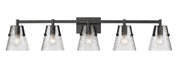 Analia 5 Light 45.75" Vanity in Matte Black