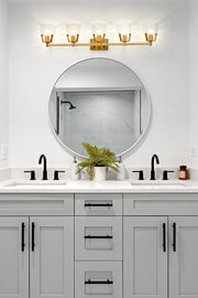 Analia 5 Light 45.75" Vanity in Modern Gold in a room setting