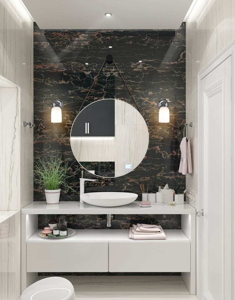 Orion 1 Light 4.75" Wall Sconce in Chrome in a room setting