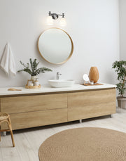 Orion 2 Light 13.75" Vanity in Chrome in a room setting