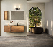 Orion 2 Light 13.75" Vanity in Matte Black in a room setting