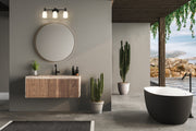 Orion 3 Light 22" Vanity in Matte Black in a room setting